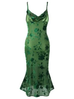 Green 1930s Floral Vintage Dress -BUNBUN Fancy Clothing Shop 001 2 a09ee006 c276 4c3a 8a18 93d83606e9b9
