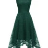 1950s Lace Pointed Hem Swing Dress -BUNBUN Fancy Clothing Shop 10 83c68deb fff5 4a5d b306 3614c2529483