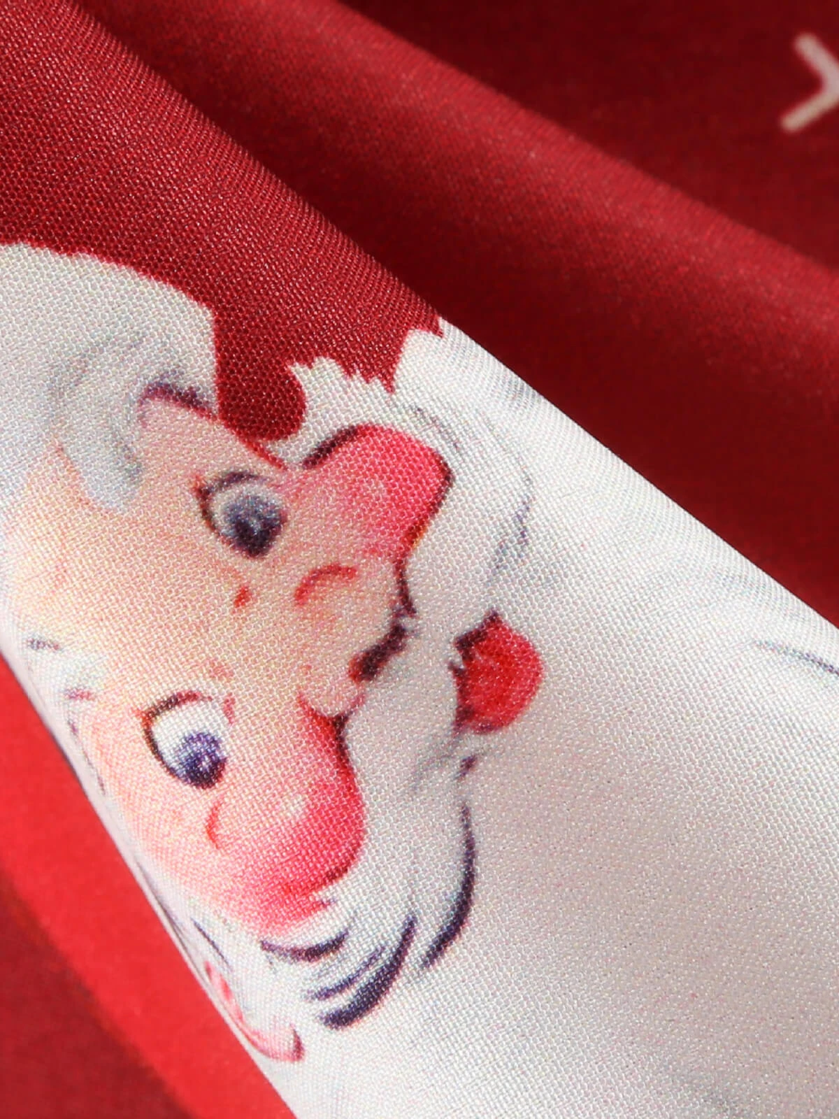 Red 1950s Santa Claus V-Neck Belt Dress 8 Red 1950s Santa Claus V-Neck Belt Dress - Image 6