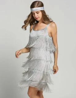 [Clearance] Belted Gray 1920s Fringe Gatsby Dress-US Warehouse -BUNBUN Fancy Clothing Shop 1920s flapper dress 4 cac602ee 42da 4acf 9999 a869e1458970