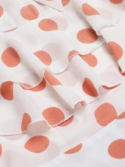 Orange 1930s Polka Dot Fishtail Dress -BUNBUN Fancy Clothing Shop 1J2A1320