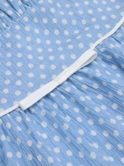 Sky Blue 1950s Strap Polka Dot Swing Dress -BUNBUN Fancy Clothing Shop 1J2A7966