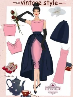 3PCS Pink 1960s Bow Blouse & Spaghetti Dress & Umbrella Skirt -BUNBUN Fancy Clothing Shop 1 1bab6121 535b 4bcd 8c19 4d53fae85371