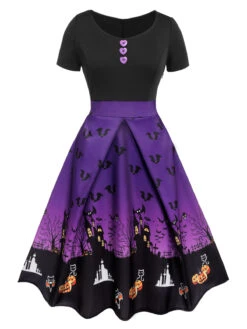 Black 1950s Halloween Button Dress -BUNBUN Fancy Clothing Shop 1 69f21f9d 8b4d 4ac3 b69a e57e1692f263