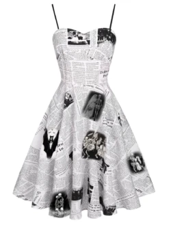 White 1950s Bat Cape Swing Dress -BUNBUN Fancy Clothing Shop 2022 08 17T174051.083