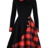 Black 1950s Plaid Hooded Button Dress -BUNBUN Fancy Clothing Shop 2023 11 02T170747.726 b7383612 c1db 462c 80ff 1c1629a353c1