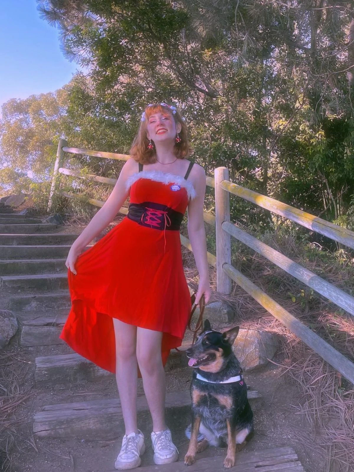 1950s Strap Furry Lace Up Dress 13 1950s Strap Furry Lace Up Dress - Image 11