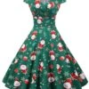 Green 1950s Christmas Polka Dot Dress -BUNBUN Fancy Clothing Shop 2 4aaf0620 32ce 4031 92f6 be93a797f1b4