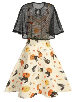 Beige 1950s Halloween Cap Costume Dress -BUNBUN Fancy Clothing Shop 2 fe4f683a 6bb7 430f b410 c2cfe63e8e5c