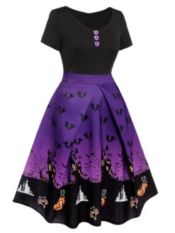 Black 1950s Halloween Button Dress -BUNBUN Fancy Clothing Shop 3 0e201ac5 cd51 47c7 bf3e f69f526c9f0c