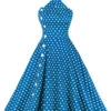 Blue 1950s Polka Dot Halter Dress 2 Blue 1950s Polka Dot Halter Dress -BUNBUN Fancy Clothing Shop 3 0ec96bd8 db24 4b92 84e7 d7d96a9a086c