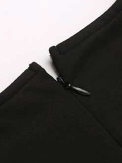 Black 1960s Button Slit Bodycon Dress -BUNBUN Fancy Clothing Shop 3 compressed 02269977 459c 44be b401 223922291e36