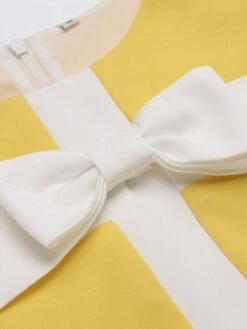 Yellow 1960s Bow Pencil Dress -BUNBUN Fancy Clothing Shop 3 f24c46c7 fc53 4b87 aad1 47e7e32b9e75