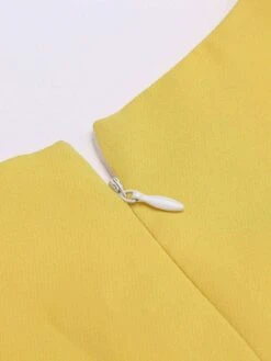 Yellow 1960s Bow Pencil Dress -BUNBUN Fancy Clothing Shop 4 51968c4f e7ac 413c 8d17 0a5f95952546