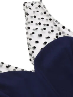 Dark Blue 1960s Patchwork Pencil Dress -BUNBUN Fancy Clothing Shop 4 7b84f58b c52b 477b b88e 26244d6a6751