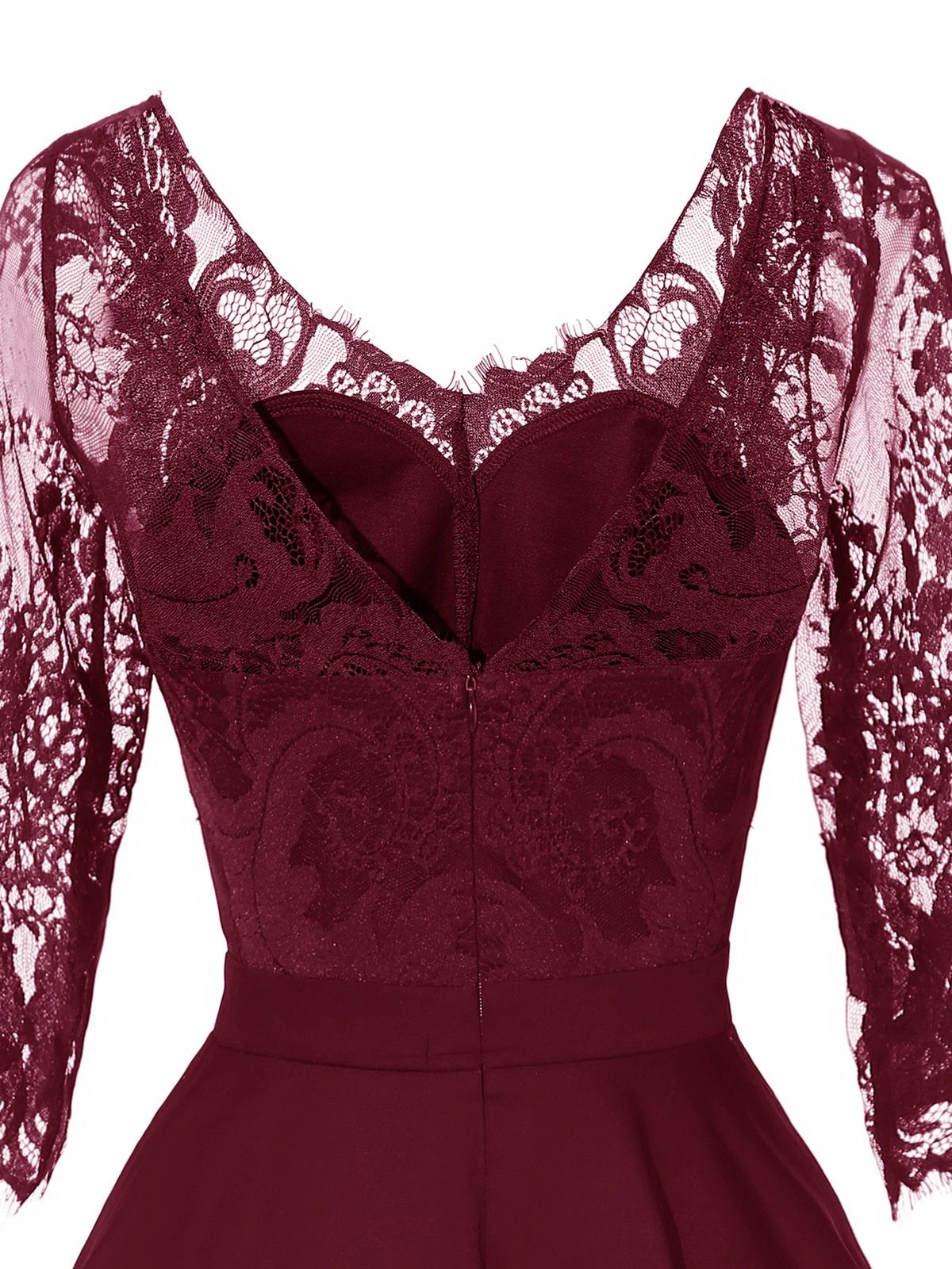 1950s Lace Half Sleeve Swing Dress 7 1950s Lace Half Sleeve Swing Dress - Image 5