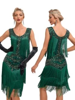 1920s V-Neck Sequined Mesh Mermaid Dress -BUNBUN Fancy Clothing Shop 5 4eecd963 acb3 49ff 8a16 652ca0d0f3be