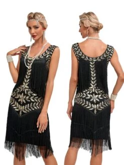 1920s V-Neck Sequined Mesh Mermaid Dress -BUNBUN Fancy Clothing Shop 6 6b22d3b8 a9de 4021 874d adef867d35aa
