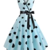 1950s Bow Polka Dot Swing Dress -BUNBUN Fancy Clothing Shop 6a0f48436f03bf48e8c7f28f9f150b4c