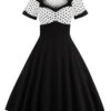 1950s Polka Dot Patchwork Swing Dress -BUNBUN Fancy Clothing Shop B1 6789f86f ea34 4800 b866 a08f482b9448