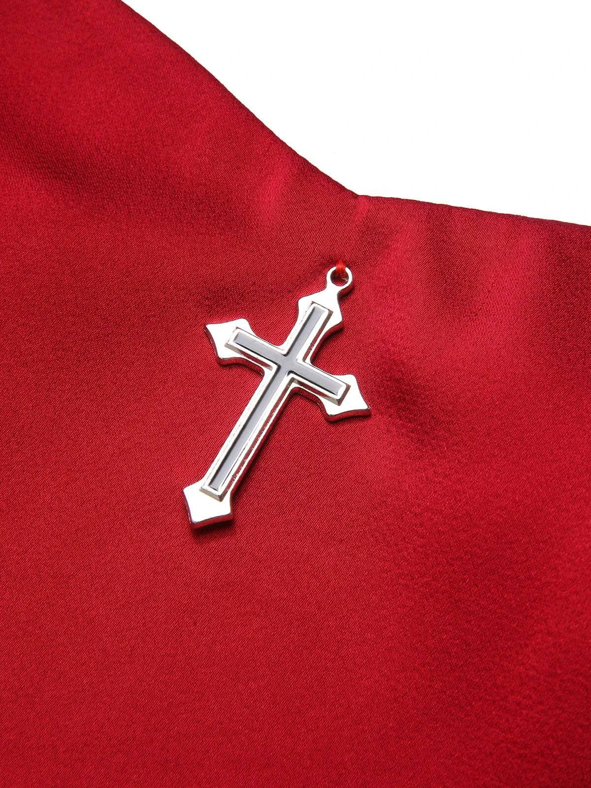 2PCS 1930s Halloween Fishtail Dress & Sheer Coat 9 2PCS 1930s Halloween Fishtail Dress & Sheer Coat - Image 8