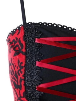 Halloween Gothic Lace Steampunk Dress 9 Halloween Gothic Lace Steampunk Dress -BUNBUN Fancy Clothing Shop LS170556 R 3