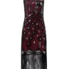 Wine Red 1920s Peacock Flapper Dress -BUNBUN Fancy Clothing Shop SCH000301 WR 1 1 fa965235 4bd6 44e2 97ba 87d0cd988201