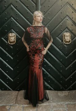 [US Warehouse] Wine Red 1920s Sequin Maxi Gowns Dress -BUNBUN Fancy Clothing Shop SCH000313 WR S 8