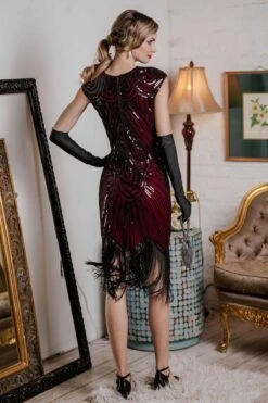 [US Warehouse] Red 1920s Sequin Beaded Fringed Dress -BUNBUN Fancy Clothing Shop SCH000323 R 2 77410f6b e9e4 4ef0 af45 73455a97550d