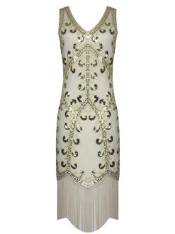 [US Warehouse] 1920s Sequin Fringed Gatsby Dress