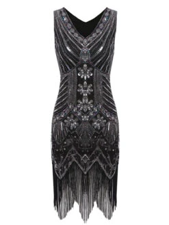 1920s Sequined Fringe Dress -BUNBUN Fancy Clothing Shop SCH000345 S 1 13273d80 88b2 47ff 8685 1f590a84460e