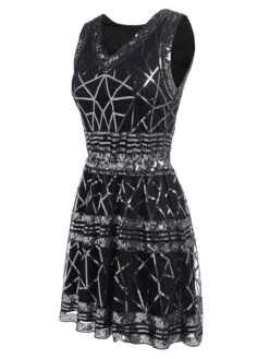 [US Warehouse] Black 1920s Geometric Sequined Dress -BUNBUN Fancy Clothing Shop SCH000390 S 3 ca256c69 53b0 4bb5 a417 149cd39f5d3b