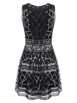 [US Warehouse] Black 1920s Geometric Sequined Dress -BUNBUN Fancy Clothing Shop SCH000390 S 4 152c3265 6c76 42f7 9272 1aa1cfd83dc5