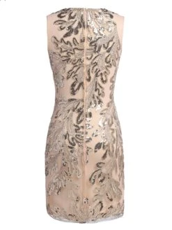 [US Warehouse] Pink 1920s Sequined Foral Sleeveless Dress -BUNBUN Fancy Clothing Shop SCH000393 PP 4 compressed 5fa31991 fc35 4a40 9916 921ed8ca6860