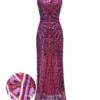 [US Warehouse] Purple 1920s Sequined Maxi Dress -BUNBUN Fancy Clothing Shop SCH000409 2 6357c7b7 ee1d 4a57 ae93 0f05fc92ee7c