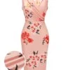 Pink 1950s V-neck Wrap Floral Pencil Dress -BUNBUN Fancy Clothing Shop SCH000731 01