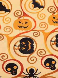 Black & Yellow 1950s Pumpkin Bat Spider Dress 15 Black & Yellow 1950s Pumpkin Bat Spider Dress -BUNBUN Fancy Clothing Shop SCHL000029 6