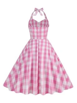 1950s Plaid Halter Swing Dress -BUNBUN Fancy Clothing Shop SCHL000115 P 3