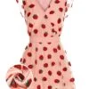 Pink 1960s Strawberry Mesh Mini Dress -BUNBUN Fancy Clothing Shop SCHL000179 01 compressed