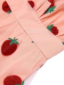 Pink 1960s Strawberry Mesh Mini Dress 14 Pink 1960s Strawberry Mesh Mini Dress -BUNBUN Fancy Clothing Shop SCHL000179 5 compressed