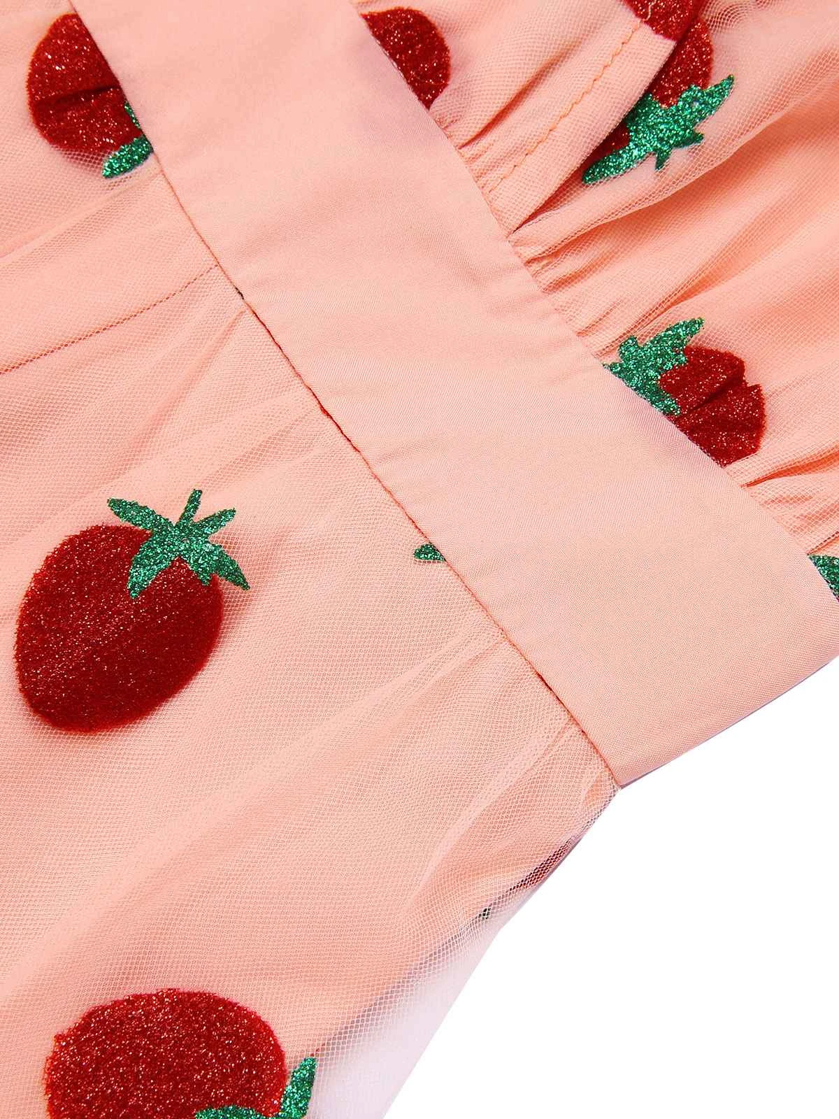 Pink 1960s Strawberry Mesh Mini Dress 8 Pink 1960s Strawberry Mesh Mini Dress - Image 6