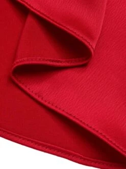 Red & White 1930s Sleeveless Slit Fishtail Dress -BUNBUN Fancy Clothing Shop SCHL000566 6 compressed