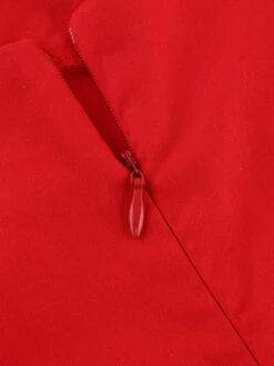 Red 1950s Lace Strap Swing Dress -BUNBUN Fancy Clothing Shop SCHL000670 R 6