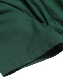 Dark Green 1940s Solid Wrap Dress 14 Dark Green 1940s Solid Wrap Dress -BUNBUN Fancy Clothing Shop SCHL000674 5 compressed