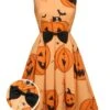 Orange 1950s Halloween Sleeveless Beading Dress -BUNBUN Fancy Clothing Shop SCHL000850 01 compressed