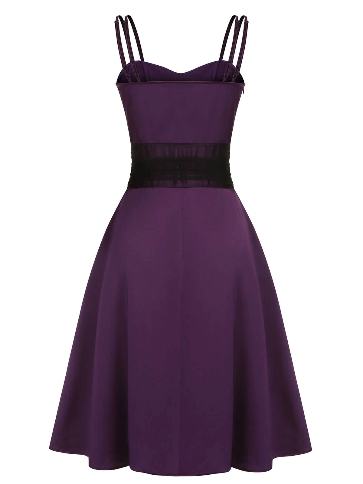 Deep Purple 1950s Halloween Solid Strap Dress 6 Deep Purple 1950s Halloween Solid Strap Dress - Image 4