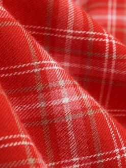 1950s Gingham Plaid Square Neck Flared Dress -BUNBUN Fancy Clothing Shop SCHL000999 R 4