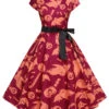 Red 1950s Halloween Ghost Dress With Ribbon -BUNBUN Fancy Clothing Shop SCHL001007 1
