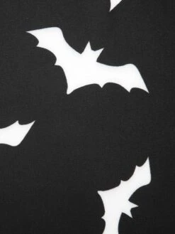 Black 1950s Halloween Spaghetti Strap Bat Dress 14 Black 1950s Halloween Spaghetti Strap Bat Dress -BUNBUN Fancy Clothing Shop SCHL001020 5 compressed