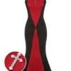 Black & Red 1930s Halloween Fishtail Strap Dress -BUNBUN Fancy Clothing Shop SCHL001038 01